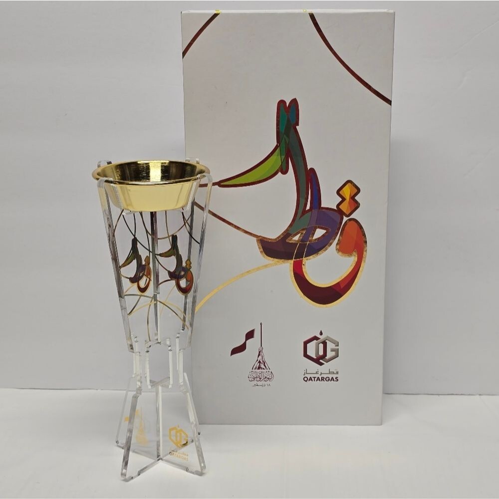 Qatargas Advertising Plastic And Metal Incense Burner Candle Holder Qatar NEW